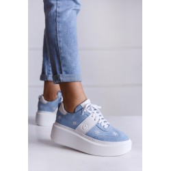 Sneakersy błękitne Flower