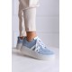 Sneakersy błękitne transparentne spody