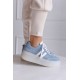 Sneakersy błękitne transparentne spody