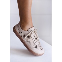 Trampki barefoot beżowe ażur