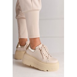 Beżowe sneakersy Bella