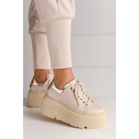 Beżowe sneakersy Bella