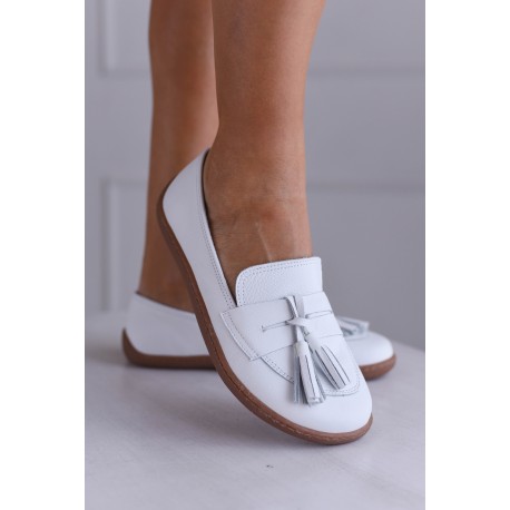 Mokasyny biały typu barefoot